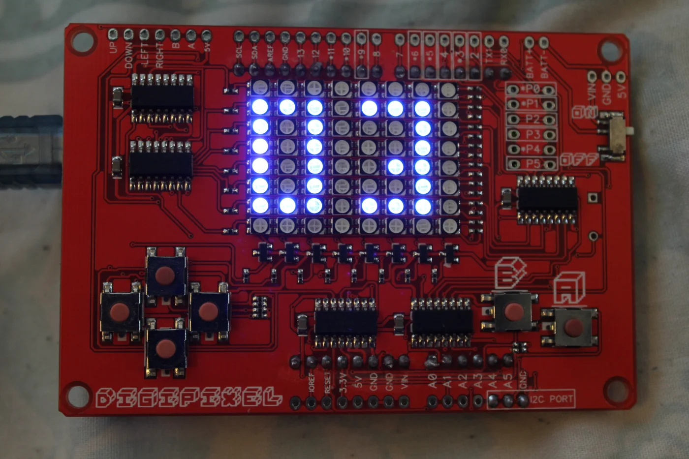Digi Invaders on the LED shield, photo 3