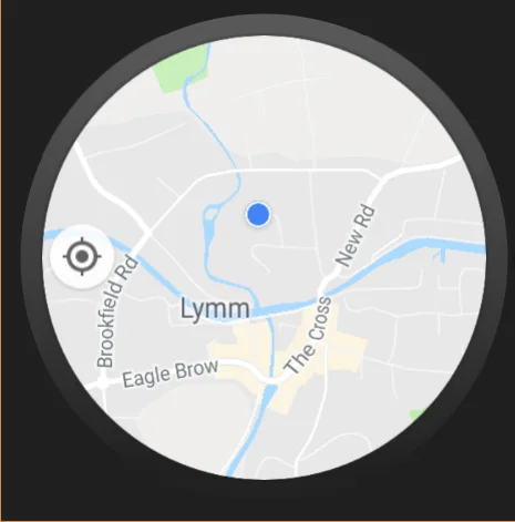 Wear Maps on a watch, screen 1