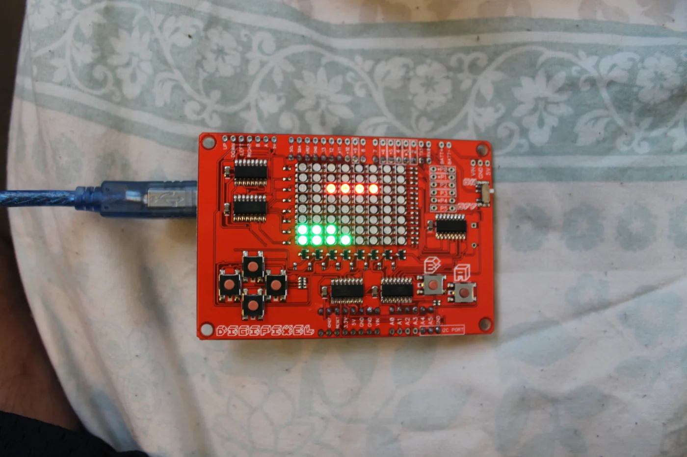 Digi Tetris on the LED shield, photo 2